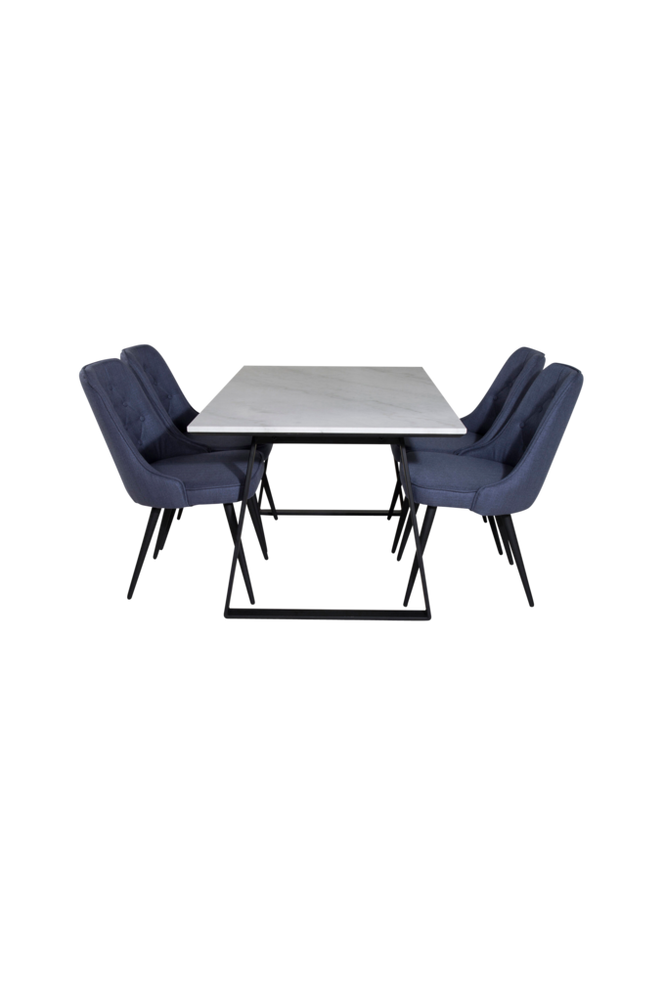 Matgrupp Estelle med 4st matstolar Velvet