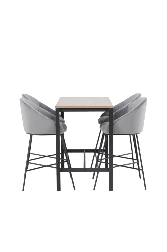 Barset Camden med 4st barstolar Velvet