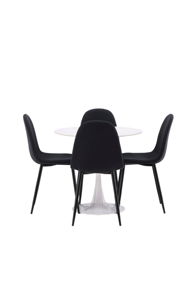 Spisegruppe Danburi med 4 stk spisestoler Polar