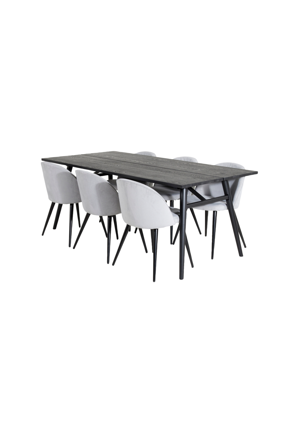 Venture Home Matgrupp Sleek med 6st matstolar Velvet, svart från Venture Home, bild 5