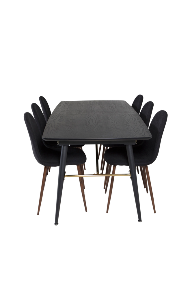 Spisegruppe Gold med 6 spisebordsstole Polar
