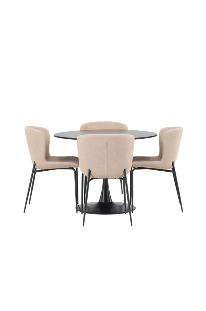 Matgrupp Glade med 4st matstolar Modesto