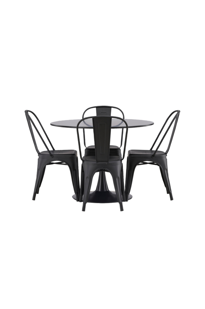 Matgrupp Glade med 4st matstolar Tempe