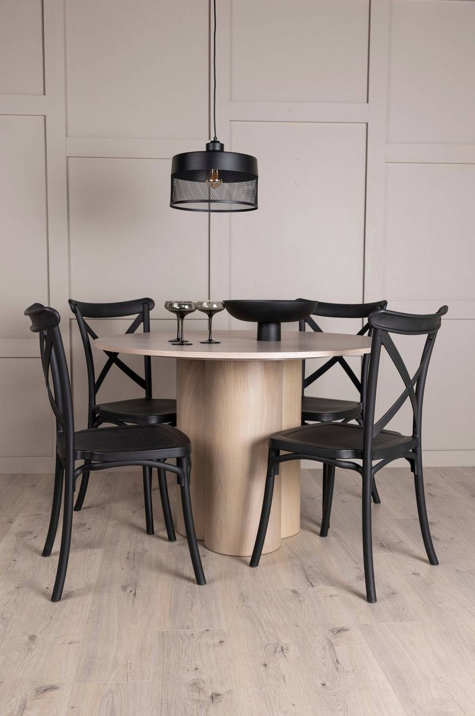 Venture Home Matgrupp Olivia med 4st matstolar Crosett, brun från Venture Home, bild 5