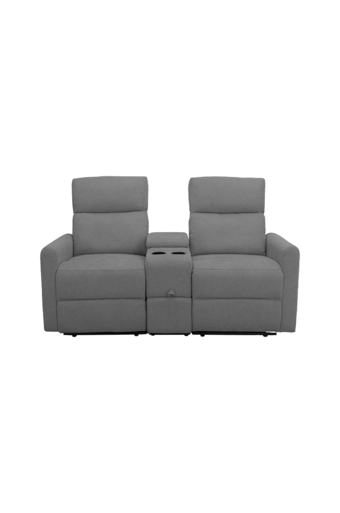 Reclinersoffa Daoulas dubbel, med fotpall