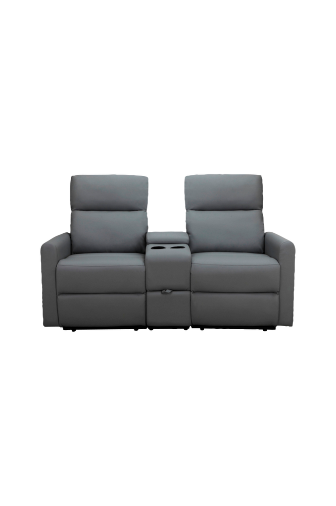 Reclinersoffa Daoulas dubbel, med fotpall