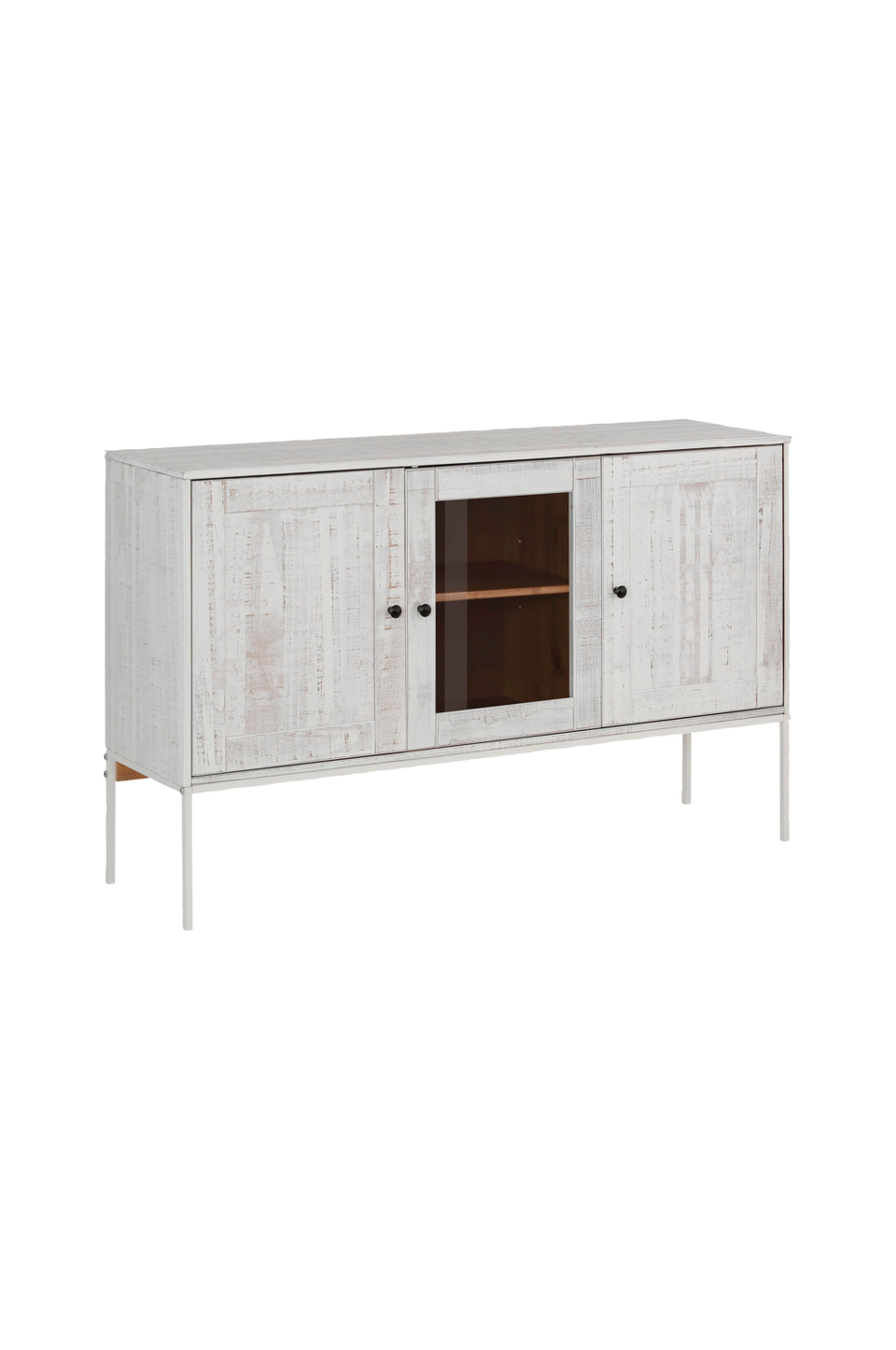 Loft24 Sideboard Freya 2 dörrar/1 glasdörr, vit från Loft24, bild 5