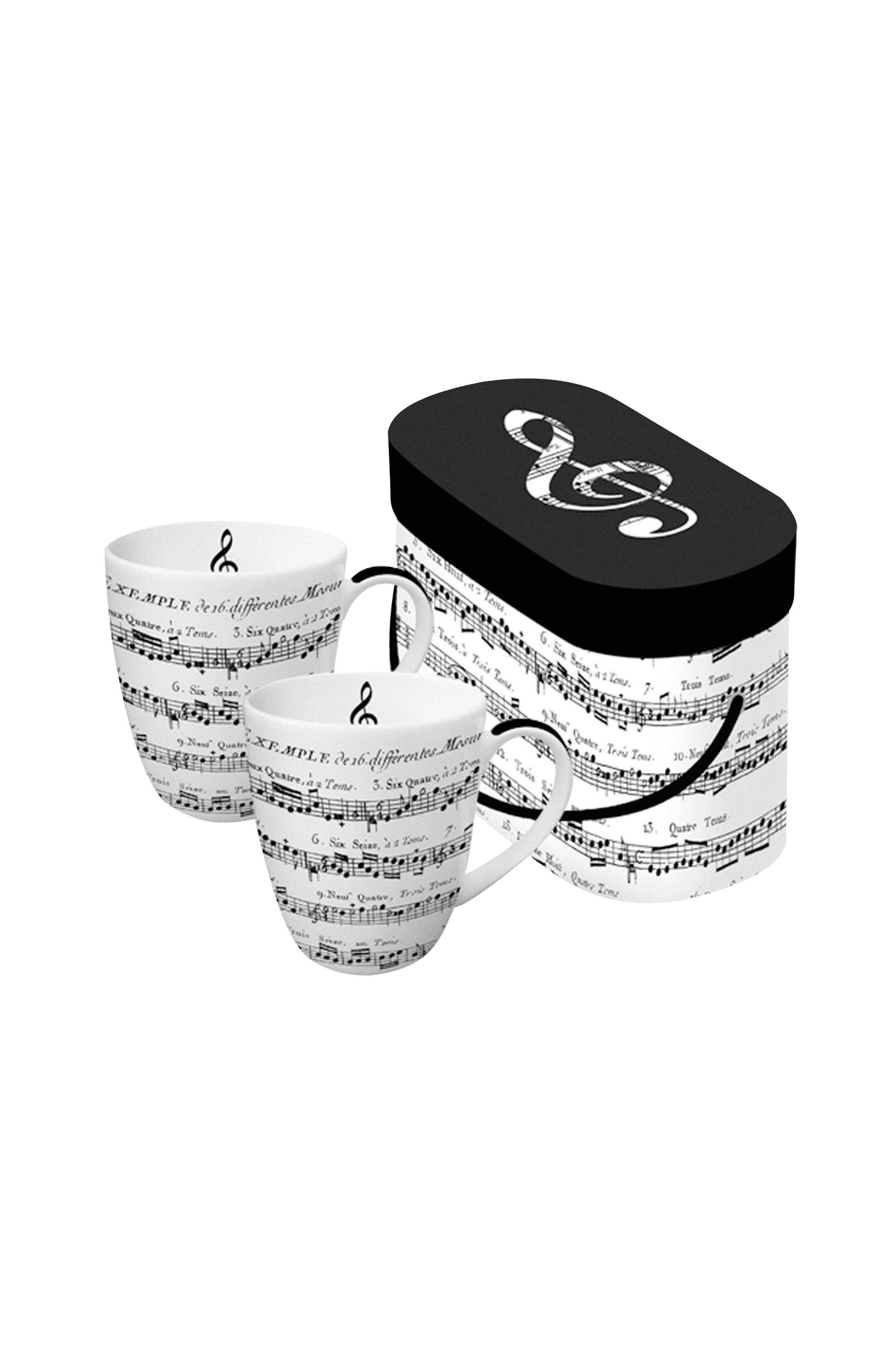 Paperproducts Design-Geschenk-Tassen – Set Of 2, Mit Adagio-Muster, Weiß/schwarz