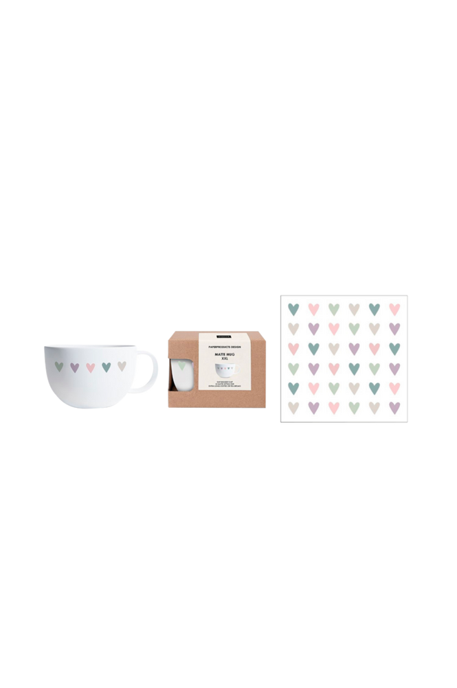 Gåvoset Mugg 55 cl + Servett Heart Infusion