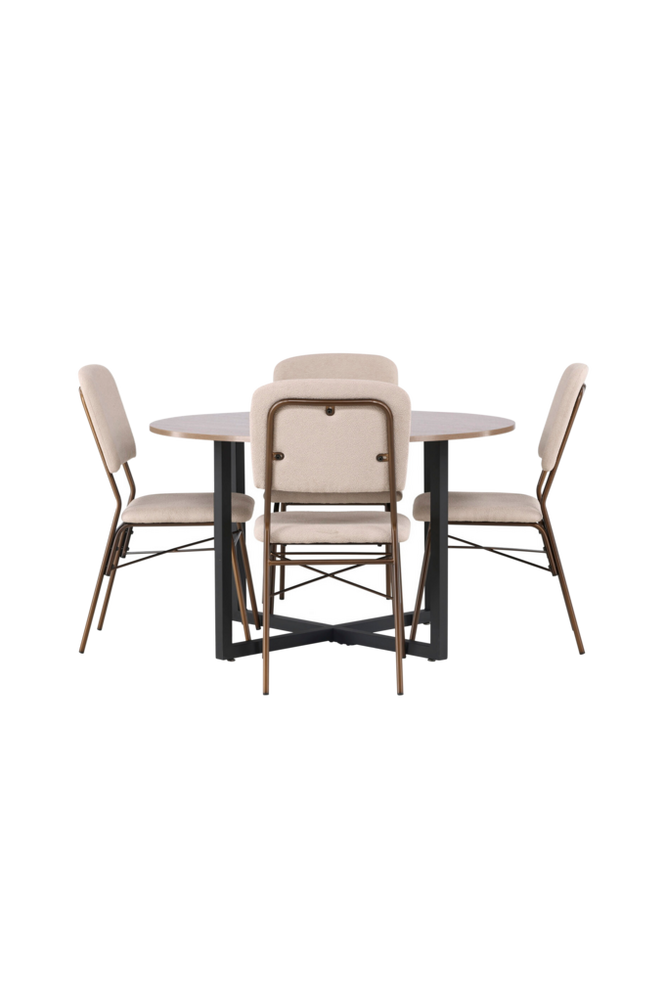 Spisegruppe Durango med 4 stk stoler Seda