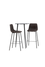 Ruokailuryhm Plaza Ja Tuolit Alexi 2 Kpl Musta Huonekalut Homeroom