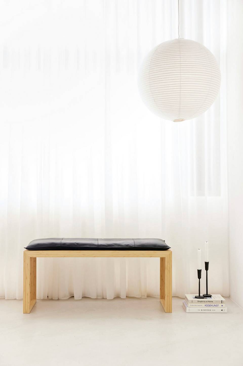 Cinas Bänk 3-sits Bambu Rib set, svart från Cinas, bild 5