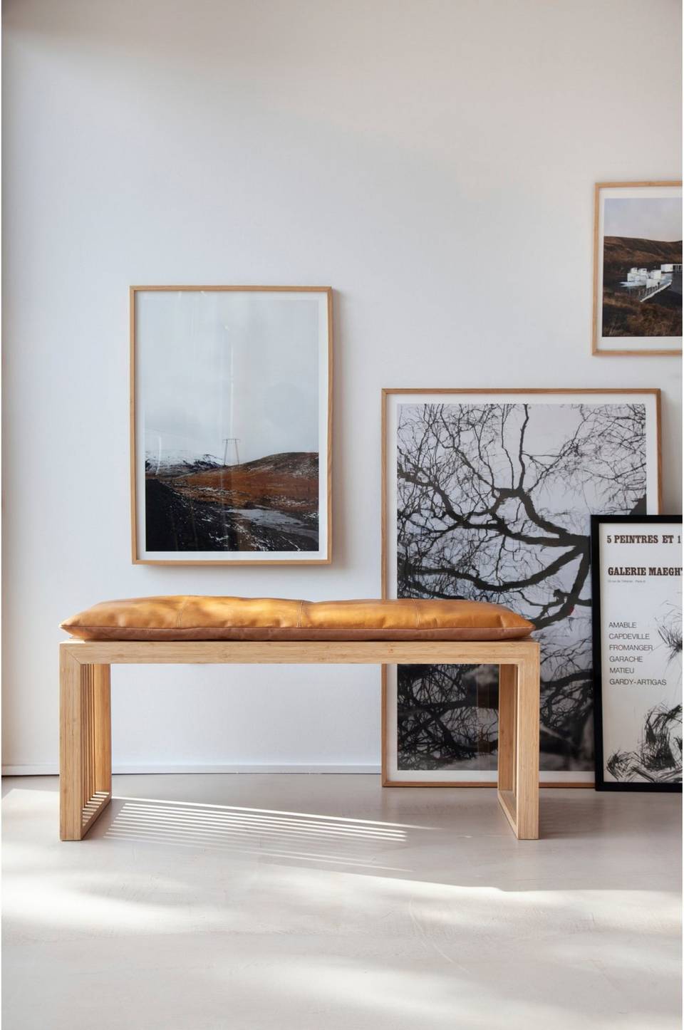 Cinas Bänk 3-sits Bambu Rib set, brun från Cinas, bild 5