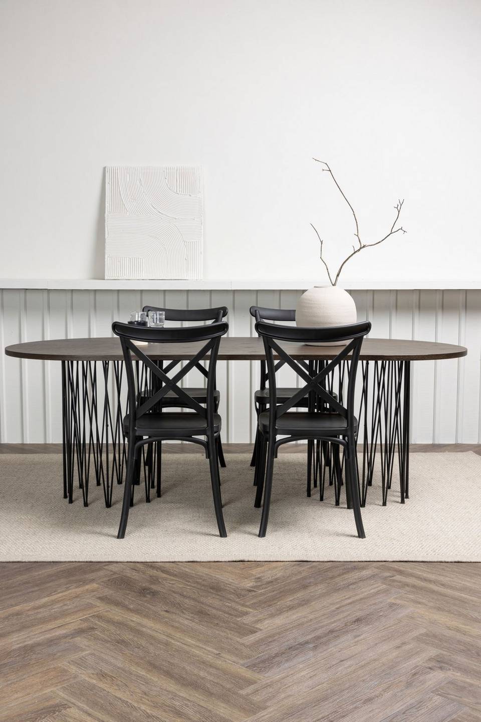 Venture Home Matgrupp Stone med 4st matstolar Crosett, brun från Venture Home, bild 5