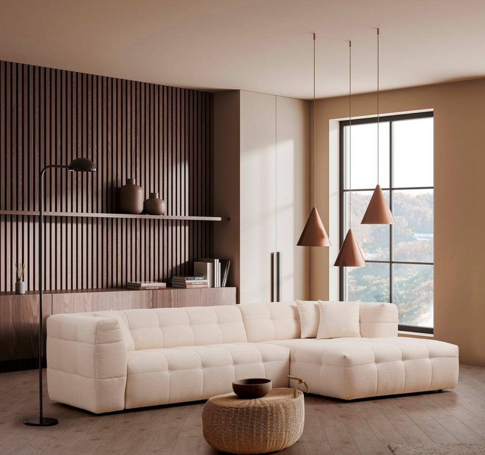Hanah Home Hörnsoffa höger Cady, beige från Hanah Home, bild 5