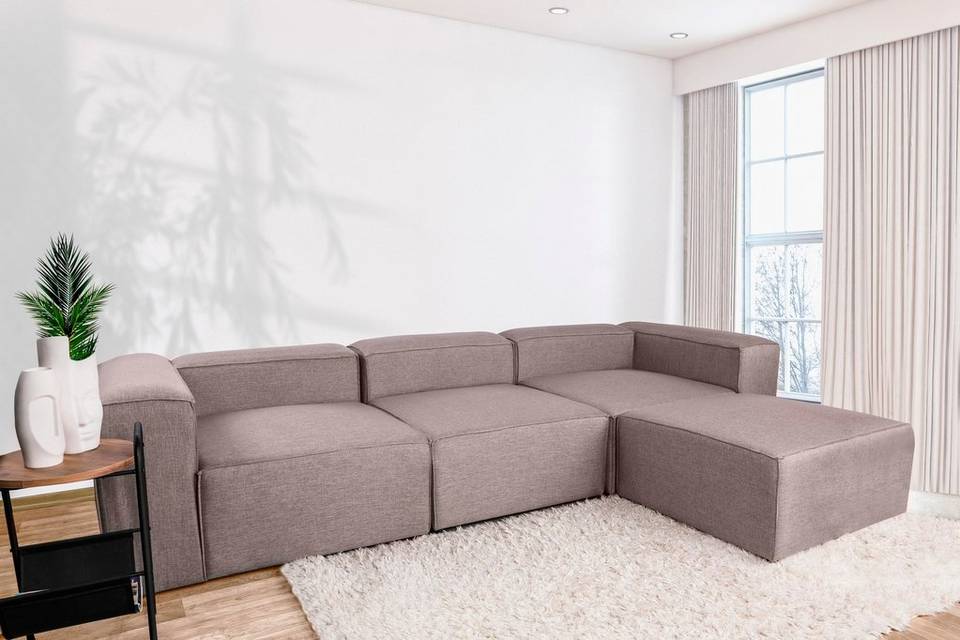 Hanah Home Hörnsoffa Cahit, brun från Hanah Home, bild 5