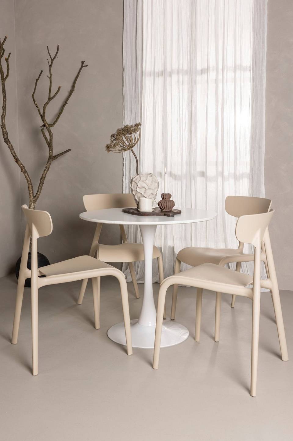 Venture Home Matgrupp Hamden med 4 stycken stolar Ursholmen, beige från Venture Home, bild 5
