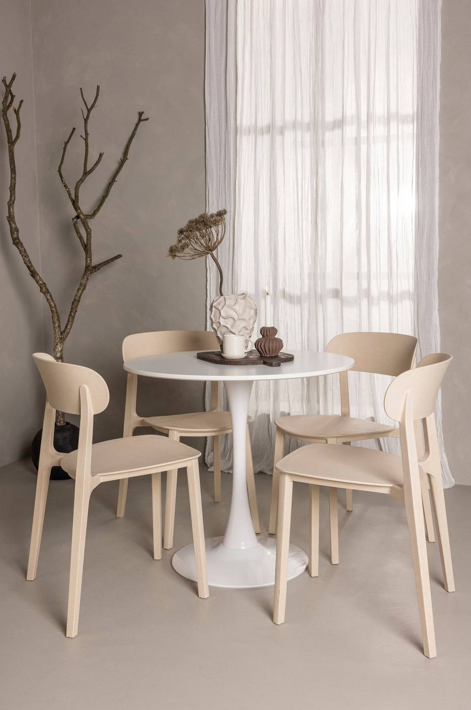 Venture Home Matgrupp Hamden med 4 stycken stolar Åstol, beige från Venture Home, bild 5