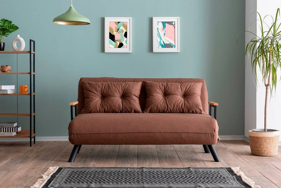 Hanah Home Bäddsoffa 2-sits Sando, brun från Hanah Home, bild 5