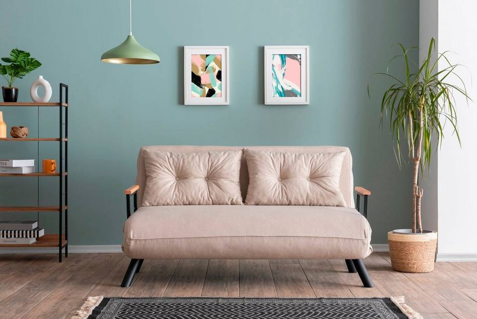 Hanah Home Bäddsoffa 2-sits Sando, beige från Hanah Home, bild 5
