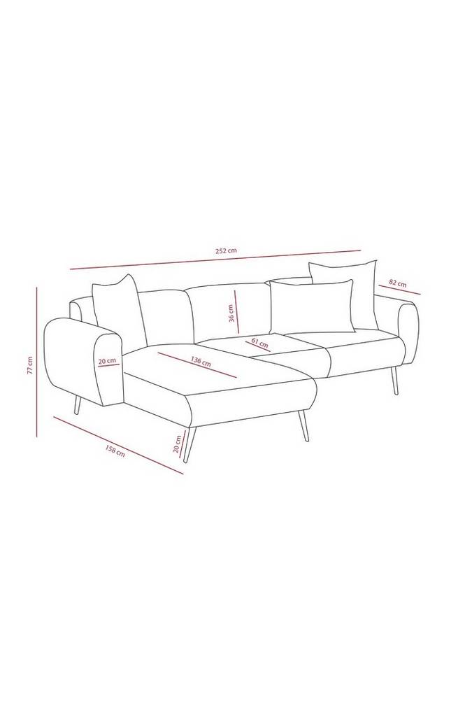 Hjørnesofa - Side Venstre