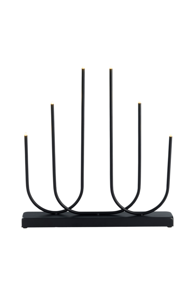 LJUSSTAKE MED 6 LED TIMER H38 CM, BATTERI INGÅR EJ