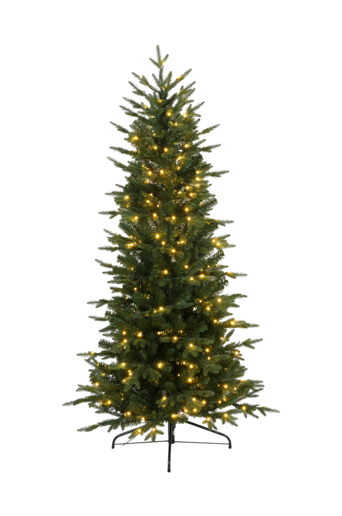 KONSTGJORD JULGRAN MED 300 LED ADAPTER H180CM