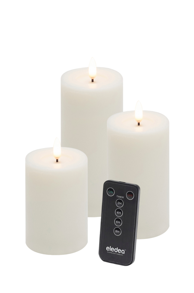 LED Blockljus Paketpris set/3 + Fjärrkontroll