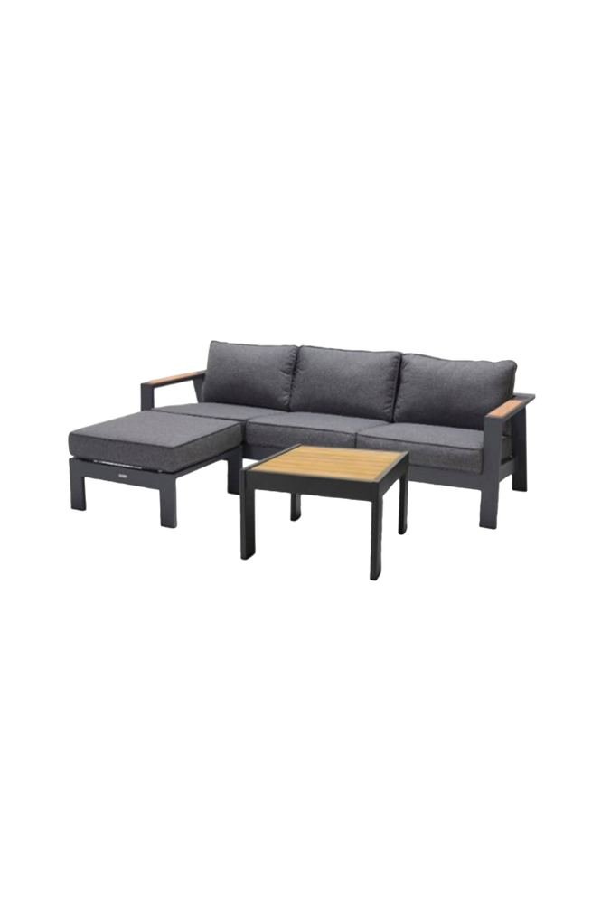 Loungeset med schäslong PALAU