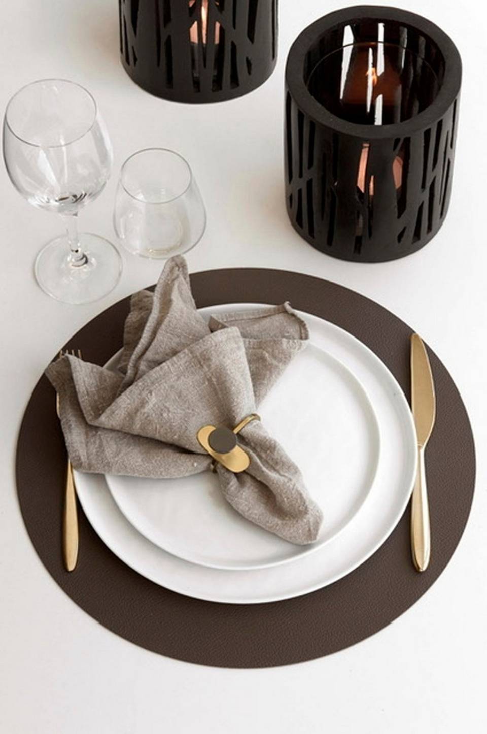 Zelected by Houze Bordstablett Leone 4-pack, brun från Zelected by Houze, bild 5
