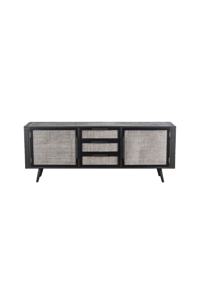 Sideboard 2 dörrar 3 lådor Nordic Mindi Rattan