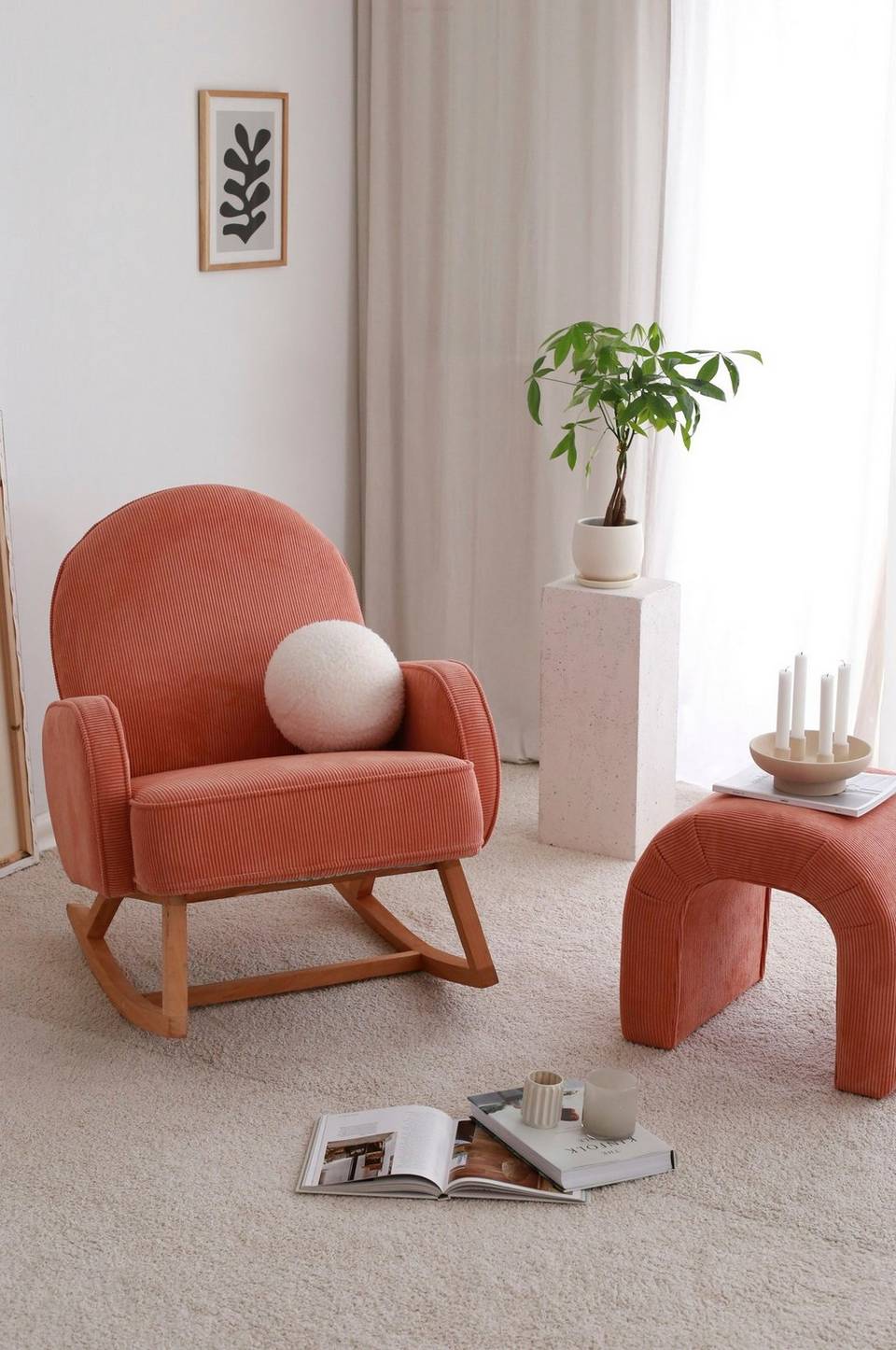 Hanah Home Flygelstol-Evin, röd från Hanah Home, bild 5