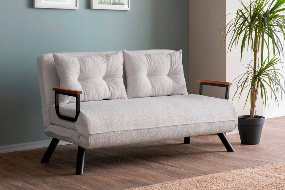 Hanah Home 2-sits soffa-bädd-Cameron, natur från Hanah Home, bild 5