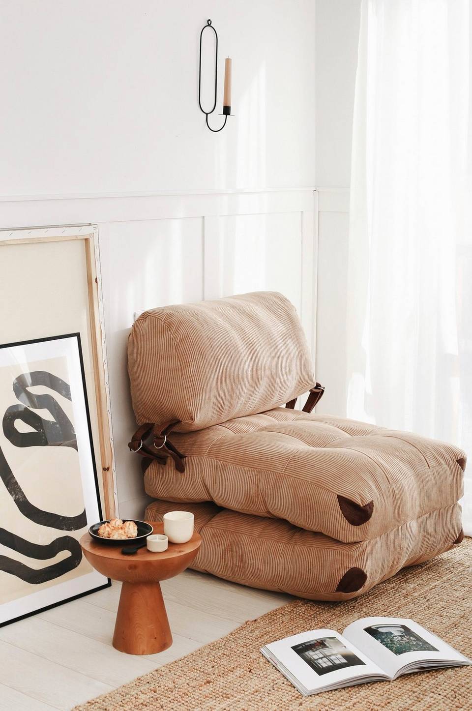 Hanah Home 1-sits soffa-bädd-Nivea, brun från Hanah Home, bild 5