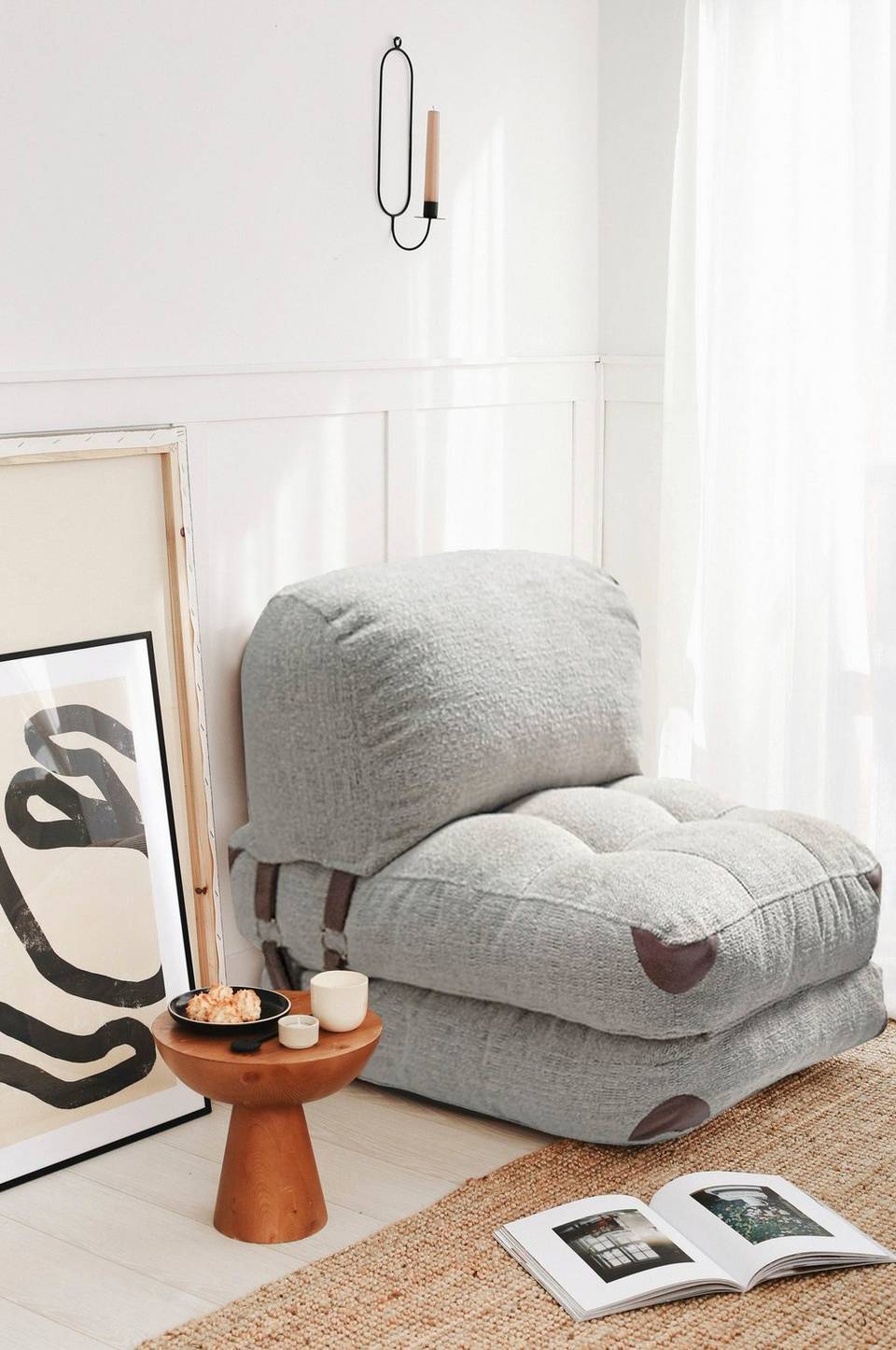 Hanah Home 1-sits soffa-bädd-Nivea, grå från Hanah Home, bild 5