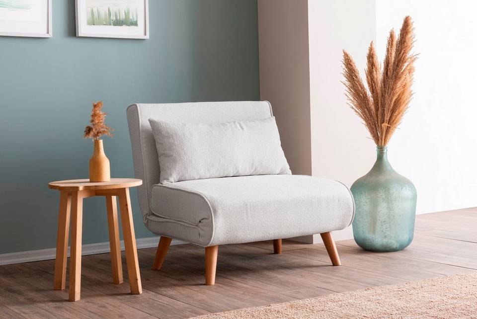 Hanah Home 1-sits soffa-bädd-Alfredo, natur från Hanah Home, bild 5