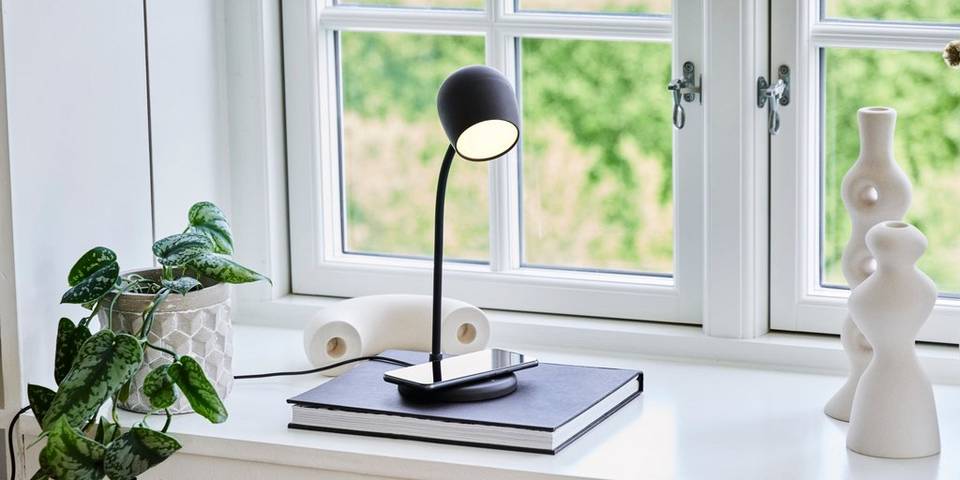 Kreafunk LED-lampa/Högtalare/Qi Ellie, svart från Kreafunk, bild 5
