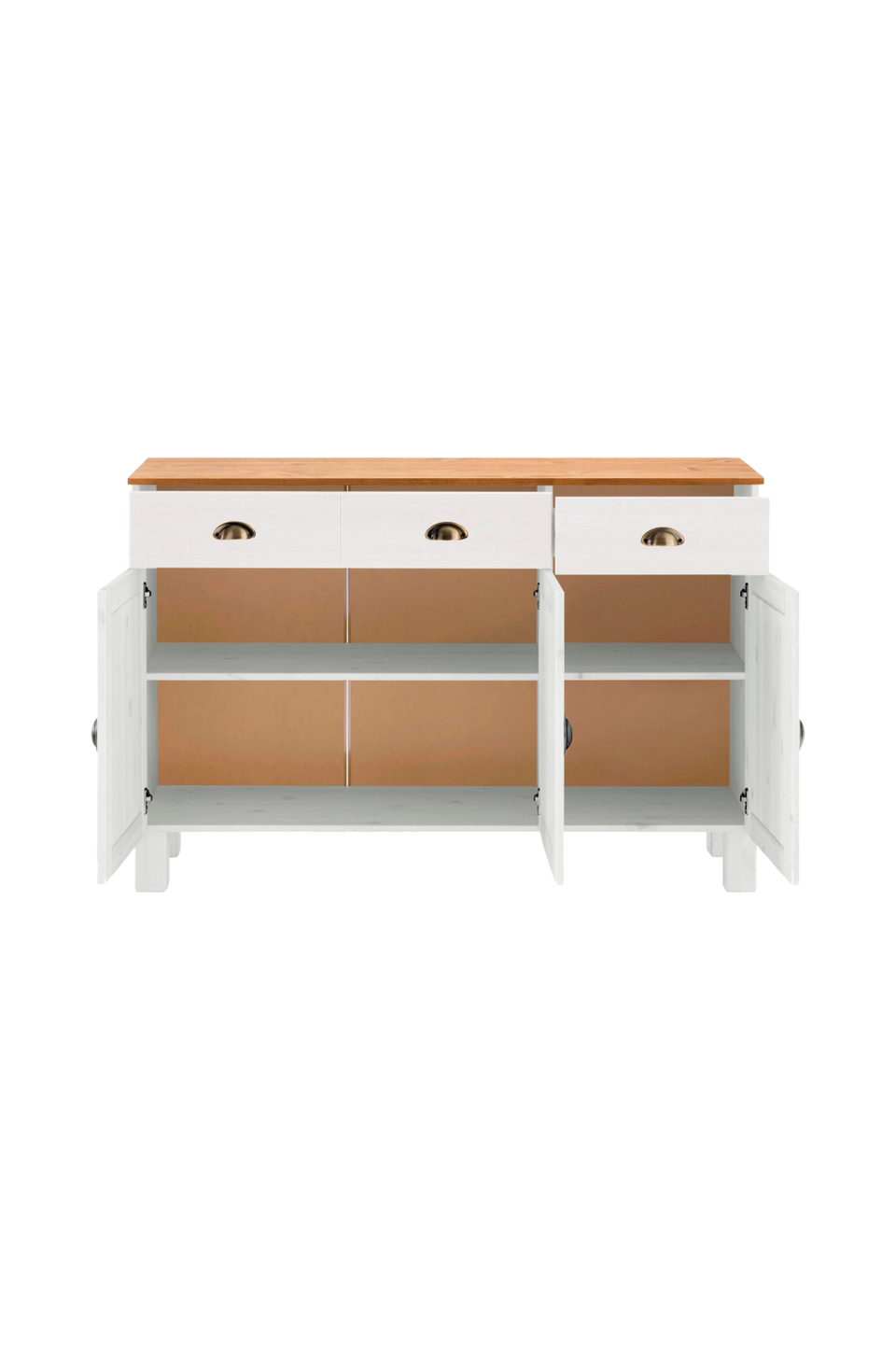 Loft24 Sideboard Oslo 3 dörrar/3 lådor, vit från Loft24, bild 5