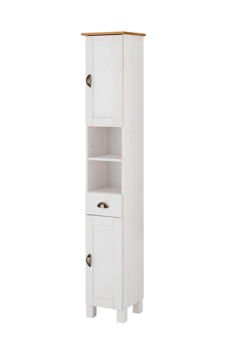 Loft24 Förvaringsskåp Toscana Narrow 2 Wood Door 1 Drawer, vit från Loft24, bild 5