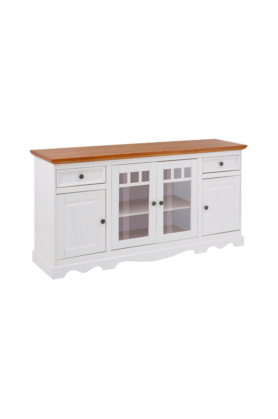 Loft24 Sideboard Melissa 2 glasdörrar/2 lådor/2 dörrar, vit från Loft24, bild 5