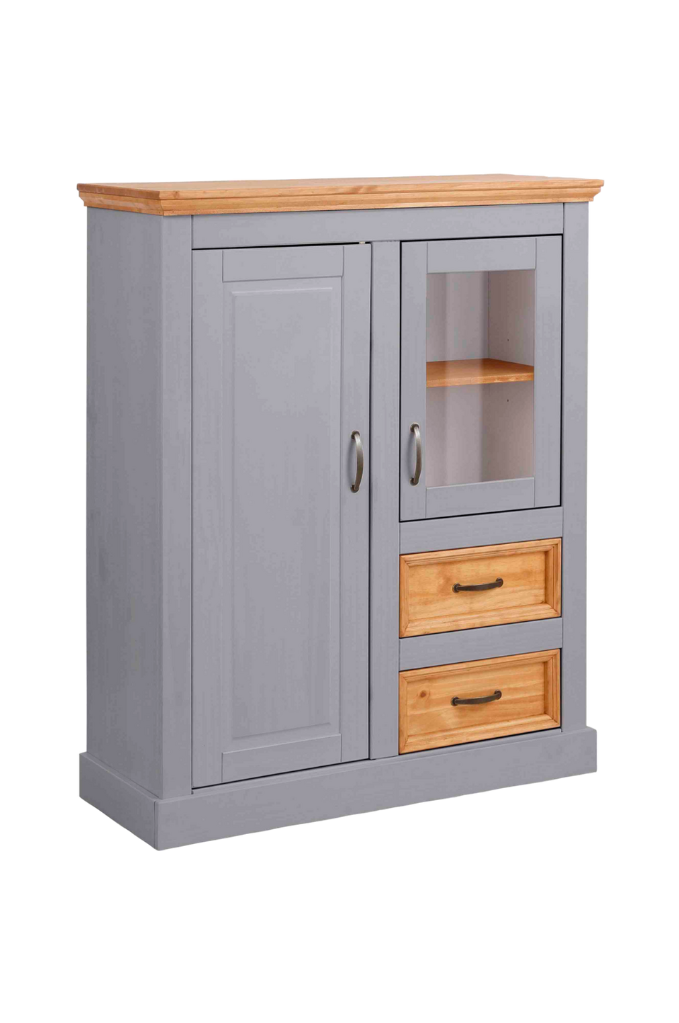 Loft24 Highboard Selma 1 glasdörr/1 dörr/2 lådor, grå från Loft24, bild 5