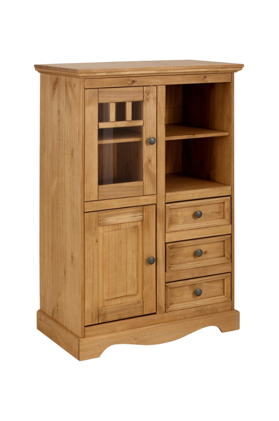 Loft24 Highboard Melissa Vertico 1 glasdörr/1 trädörr, brun från Loft24, bild 5