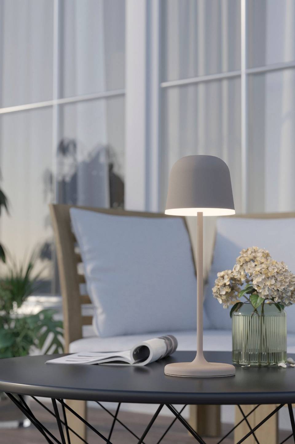 EGLO Bärbar lampa Mannera Touch Dim, beige från EGLO, bild 5