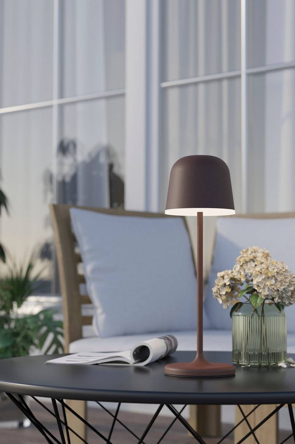 EGLO Bärbar lampa Mannera Touch Dim, brun från EGLO, bild 5