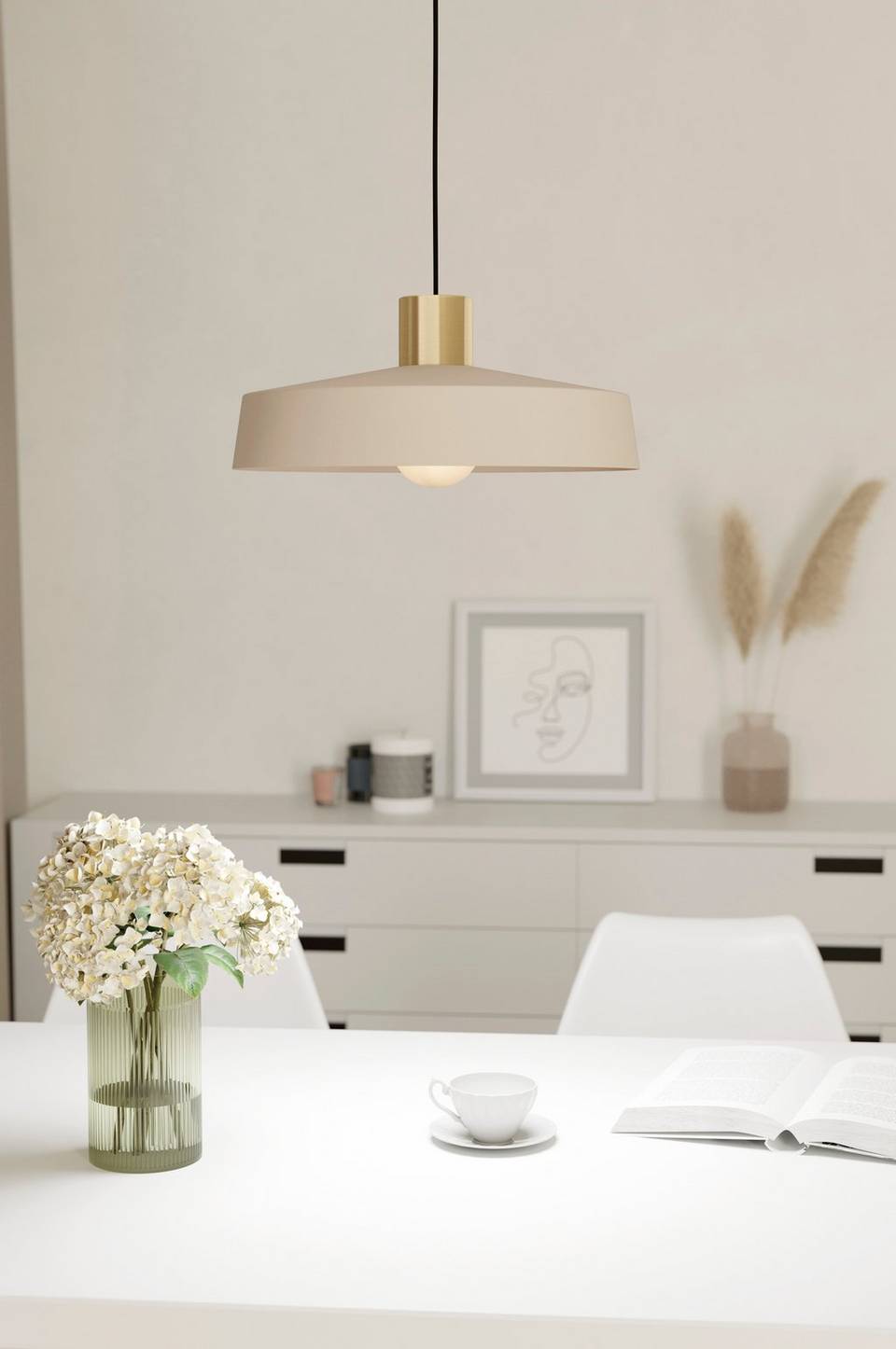 EGLO Pendel Valdiola 1-Light, beige från EGLO, bild 5