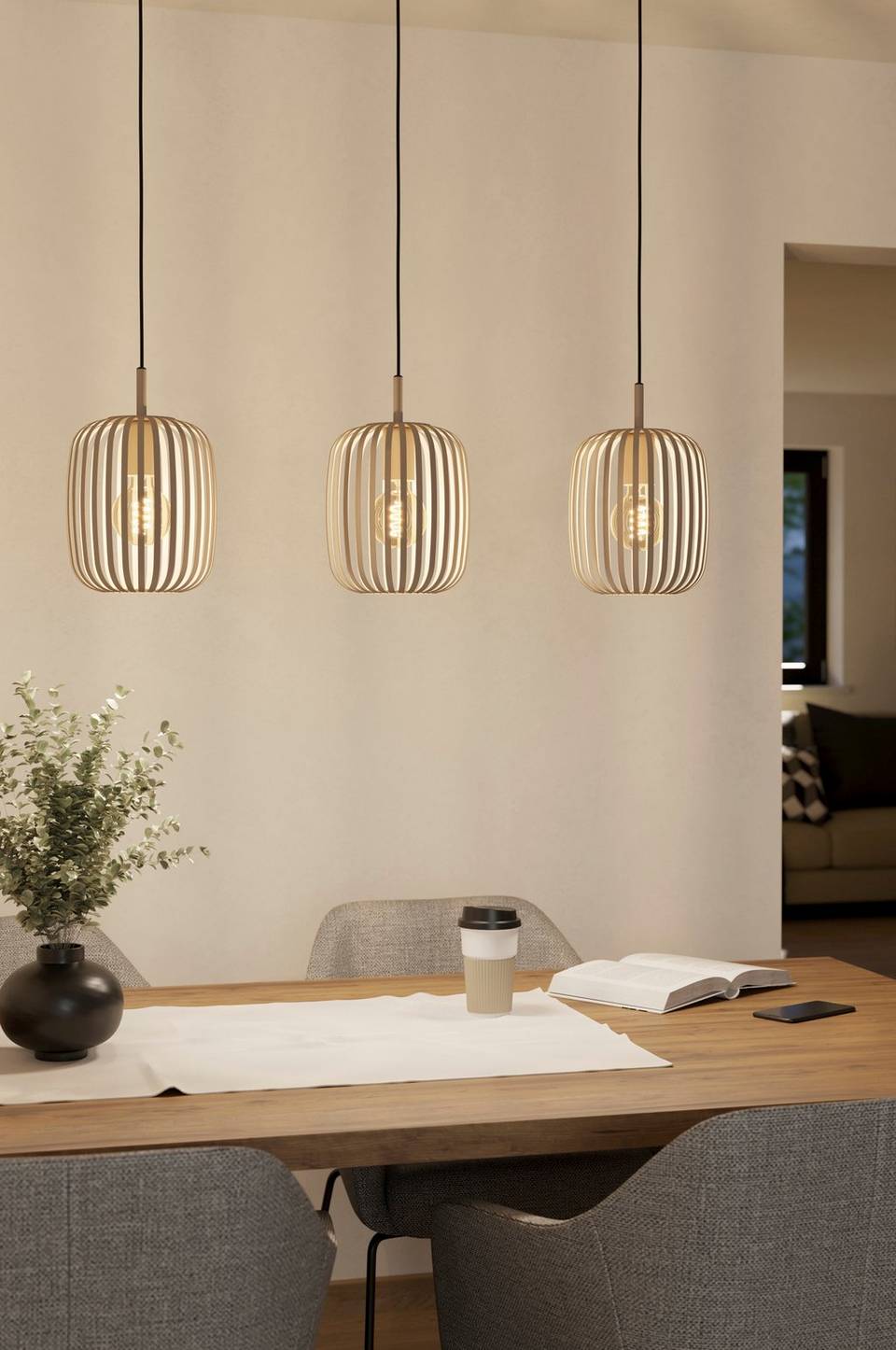 EGLO Pendel Romazzina 3-Light, beige från EGLO, bild 5