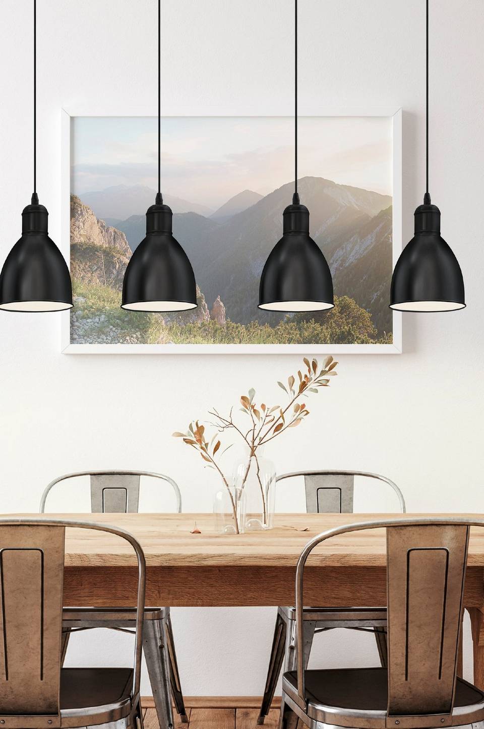 EGLO Pendel Priddy 4-Light, svart från EGLO, bild 5