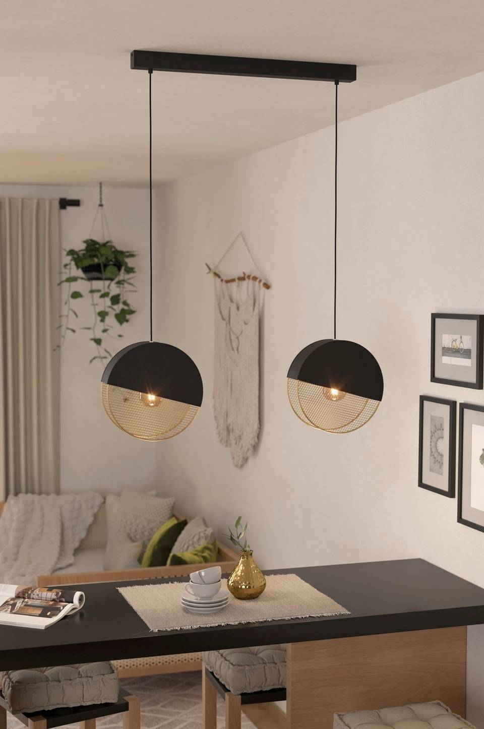 EGLO Taklampa Mumbles 2-Light, svart från EGLO, bild 5