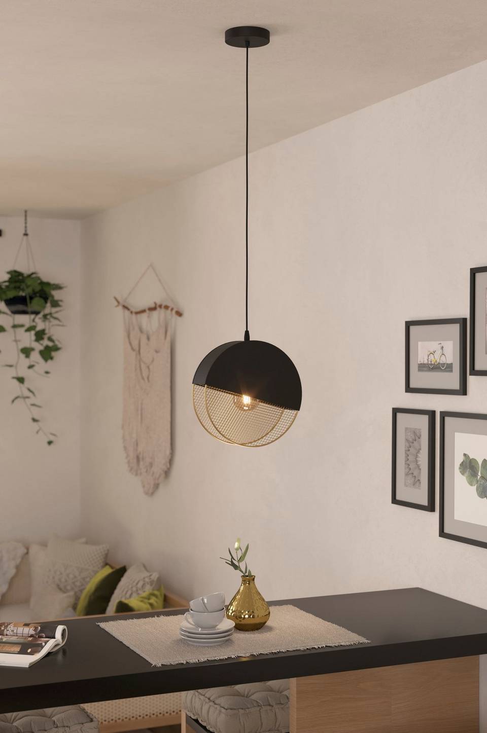 EGLO Taklampa Mumbles 1-Light, svart från EGLO, bild 5
