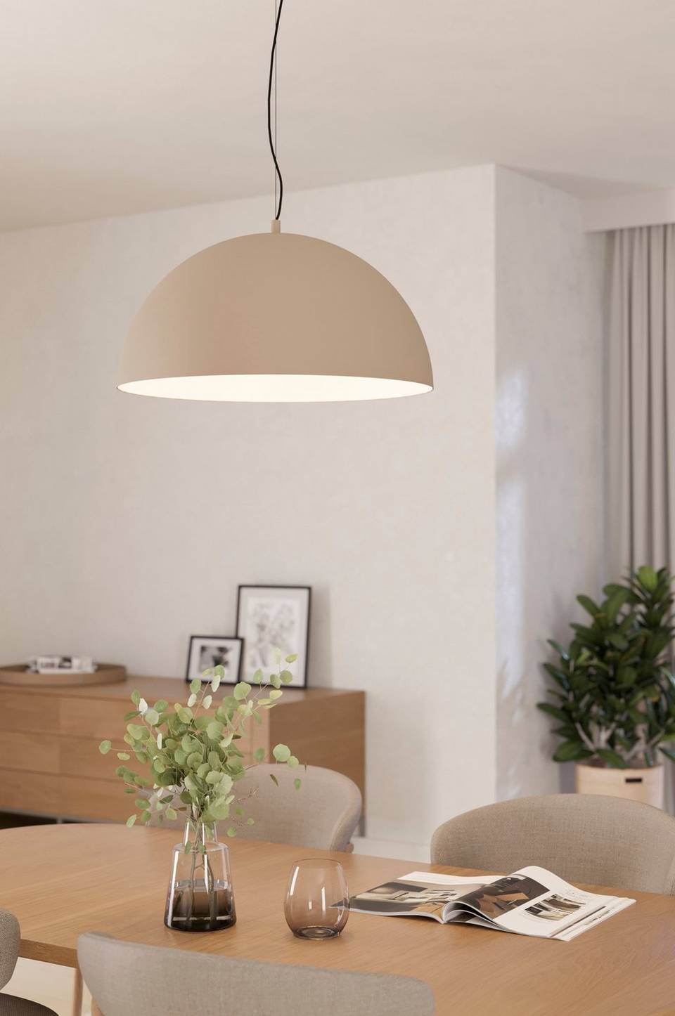 EGLO Taklampa Gaetano 1 D53, beige från EGLO, bild 5